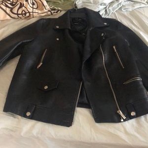 Black leather jacket NWOT
